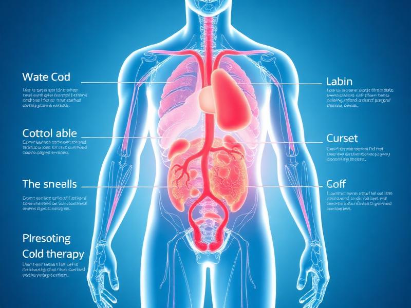 Diagram showing how cold water affects circulation
