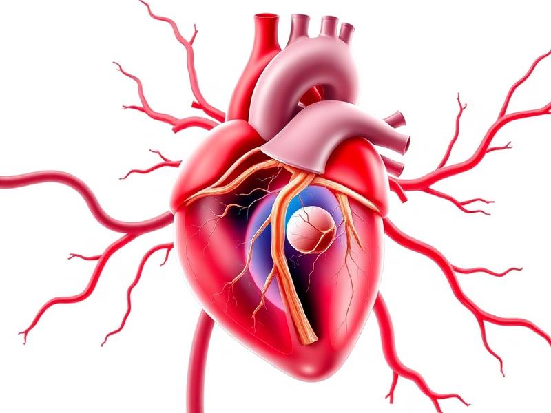 Scientific illustration of the cardiovascular system